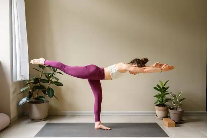 Woman doing Yoga exercise Leigh-on-Sea to help with toning the body. 