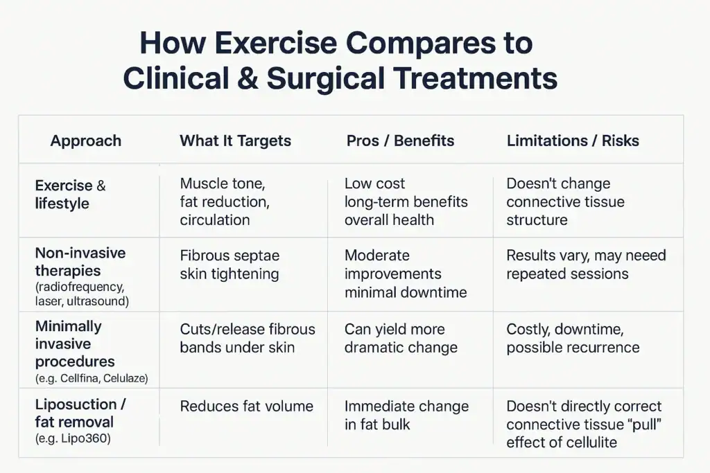 Sculpting Your Bum: Can Toning Exercises Really Reduce Cellulite? 2 How exercise compares to treatments from Lipo 360 Leigh-on-Sea