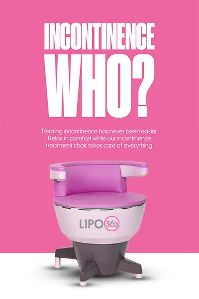 LIPO360 EMS Chair Can Help with Urinary Incontinence 2 Image of a urinary incontinence treatment seat Leigh-on-Sea
